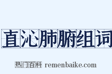 直沁肺腑组词是什么意思的图片